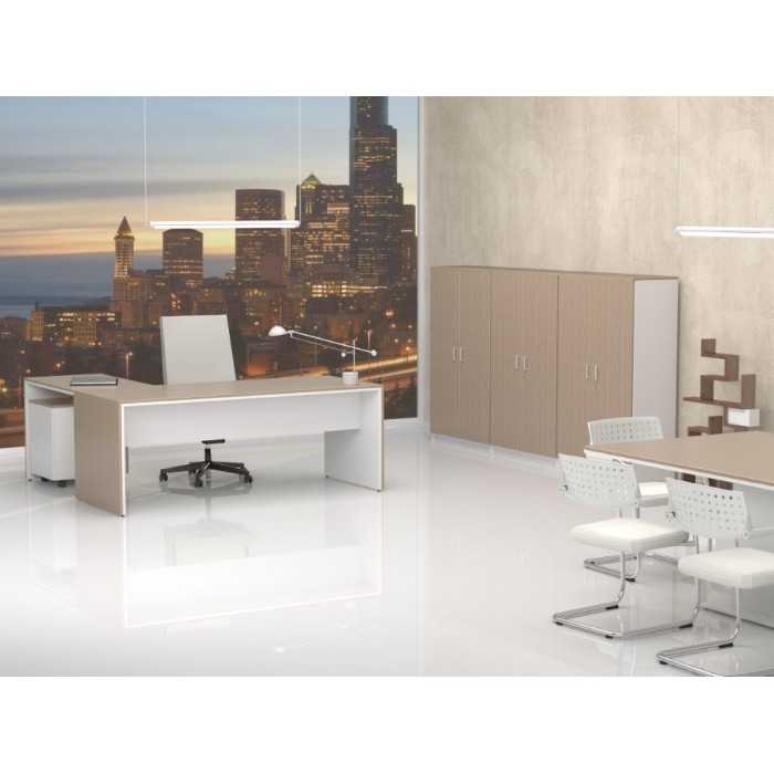 Mesa dirección recta + ala derecha pata STYLE, fondo 90 cm