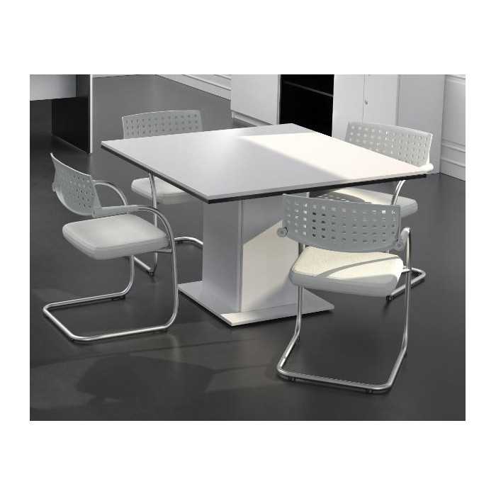 Despacho completo STYLE, mesa recta fondo 90 cm, mesa reuniones y 3 armarios bajos