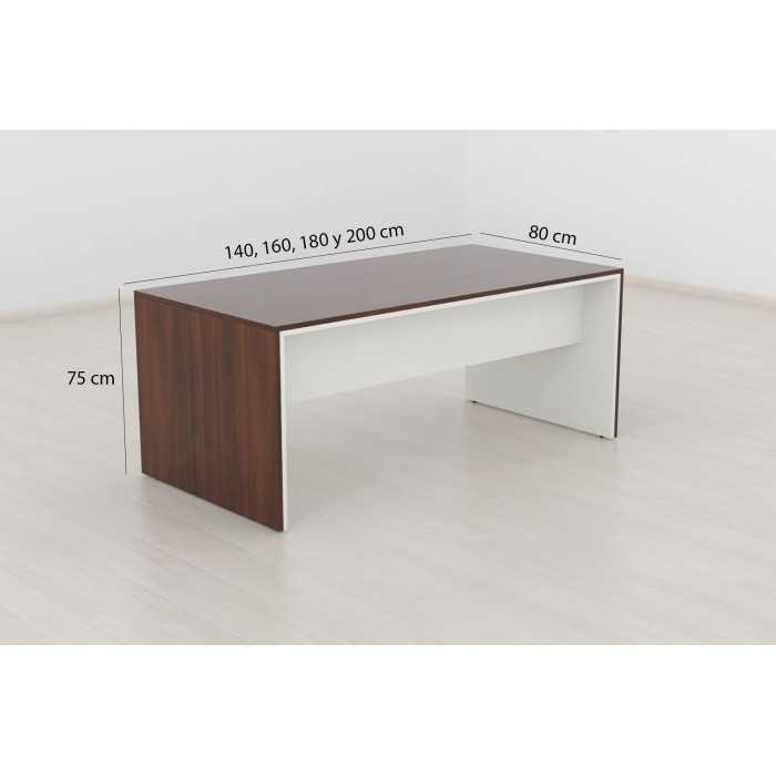 Despacho completo STYLE , mesa recta fondo 80 cm + 3 armarios medios