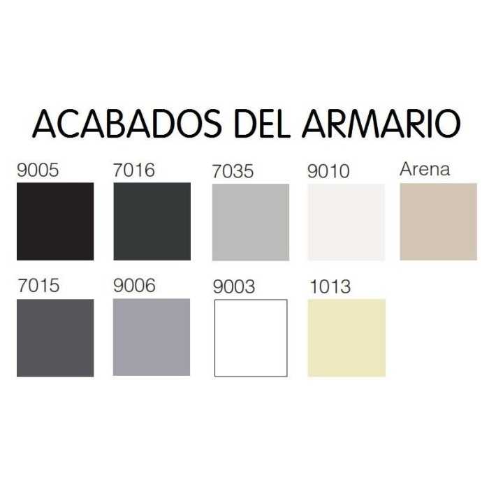 Armario metálico de oficina de puertas abatibles ancho 80 cm