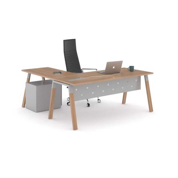 Mesa de oficina modelo venus madera con ala