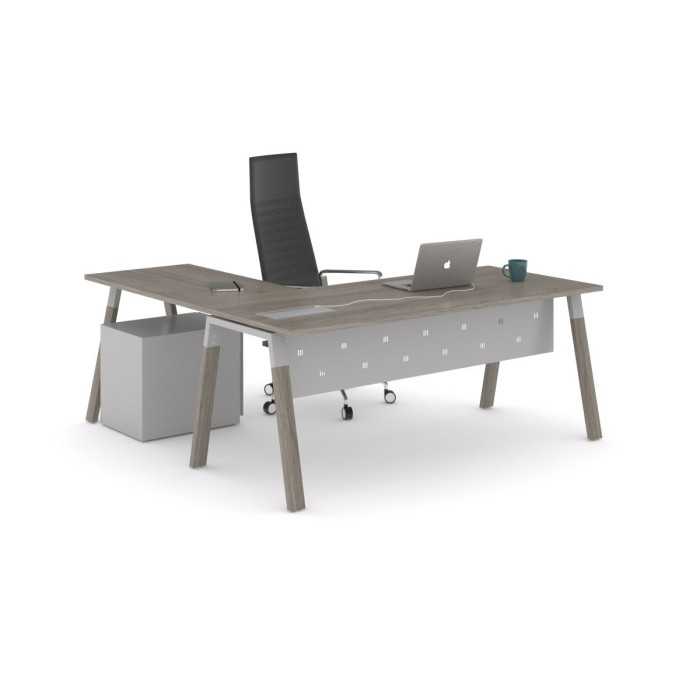 Mesa de oficina modelo venus madera con ala