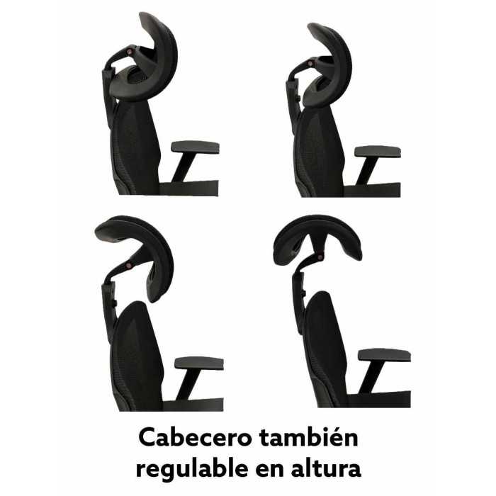 Silla de oficina ergonómica SOFIA de Euromof, cabecero y brazos regulables