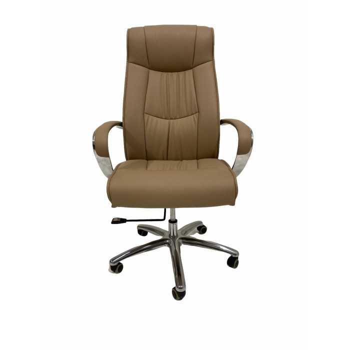 Sillón de oficina ROA de Mobel Linea, gran acolchado, basculante, Polipiel Beige