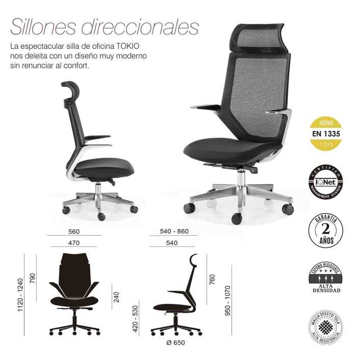 Silla de oficina TOKIO con cabecero de Euromof