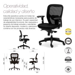 Silla de oficina ergonómica BOSTON de Euromof