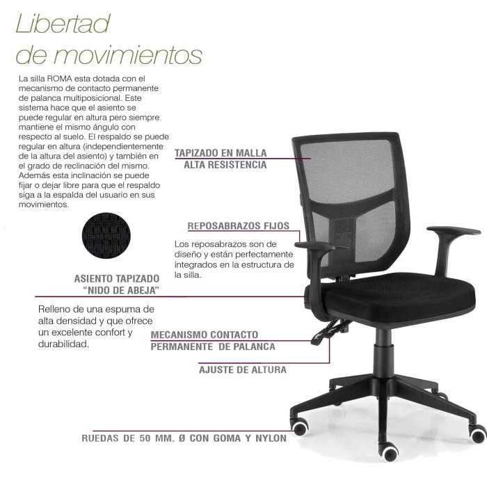 Silla de oficina ROMA de Euromof