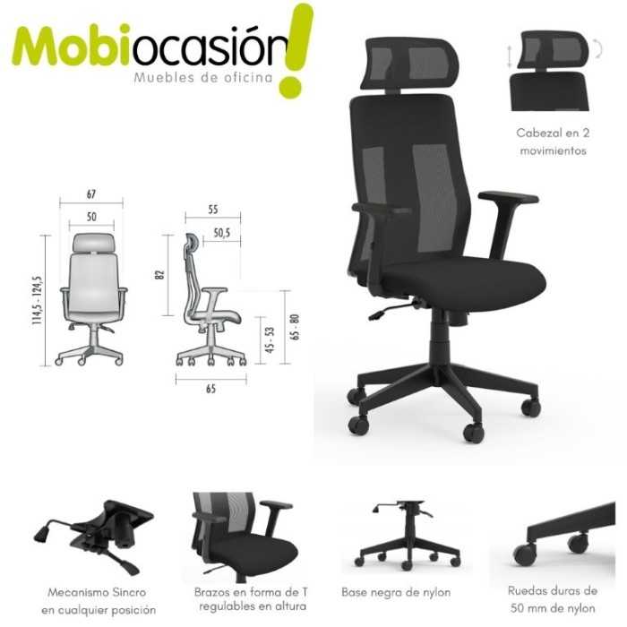 Silla operativa LOGOS con cabezal