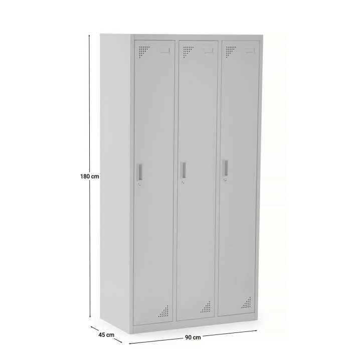 Taquilla Metálica de 3 puertas de Euromof Envío express