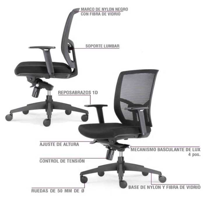 Silla de oficina CHICAGO de Euromof