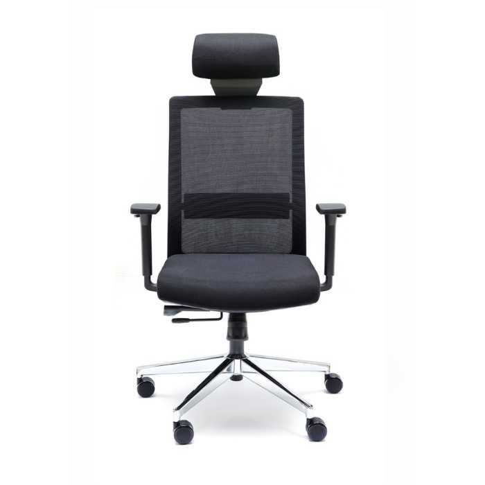 Silla ergonómica modelo Niza Negra Cabezal de Euromof