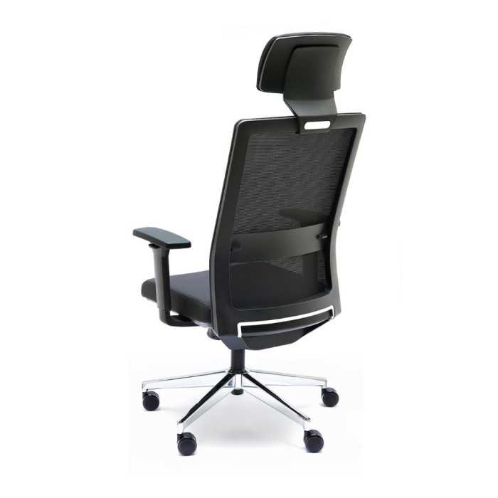 Silla ergonómica modelo Niza Negra Cabezal de Euromof