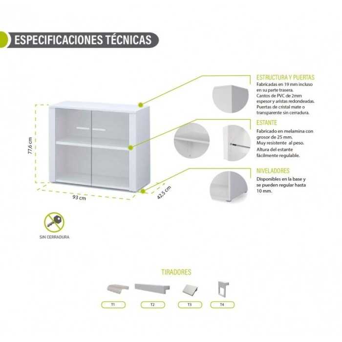 Despacho OMEGA tipo 2 mueble auxiliar