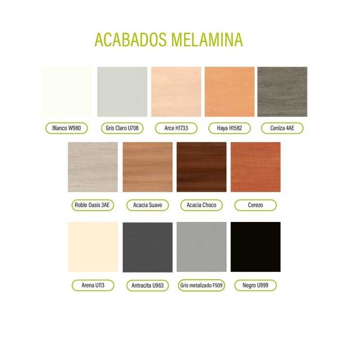 Despacho Completo Style 1, con 3 armarios medios, Mesa fondo 80 cm