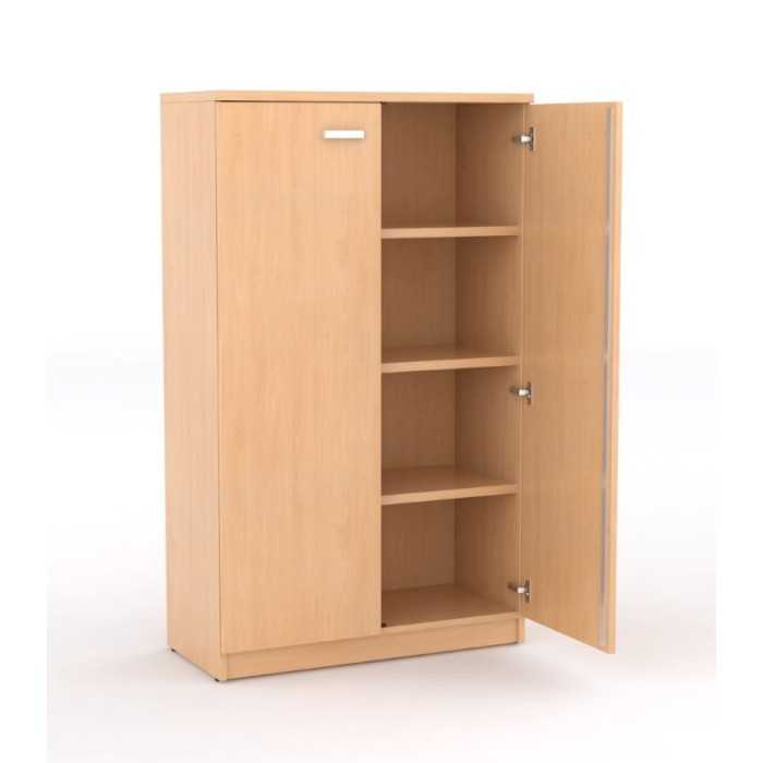 Despacho Completo Style 1, con 3 armarios medios, Mesa fondo 90 cm