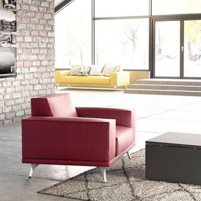 Silla sala de espera SF2 1 plaza con brazos acolchados
