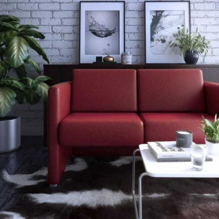 Sillón sala de espera SF3 de 2 plazas tapizado