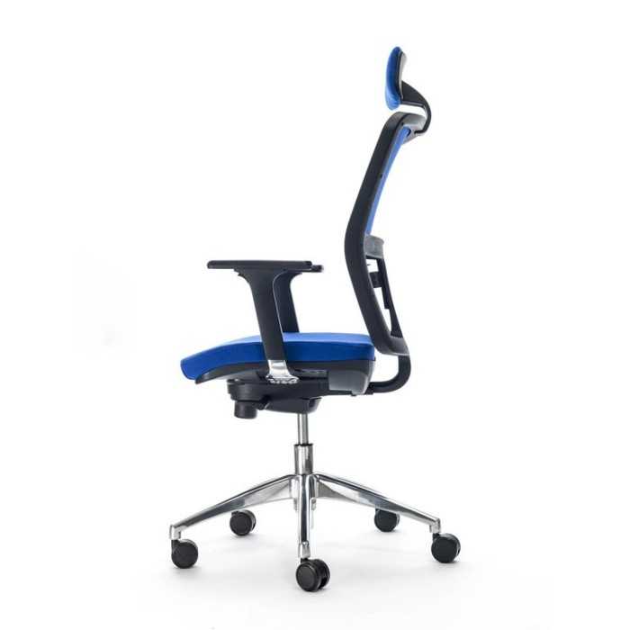 Silla de escritorio ergonómica HIMILCE negra con cabezal uso 8 horas