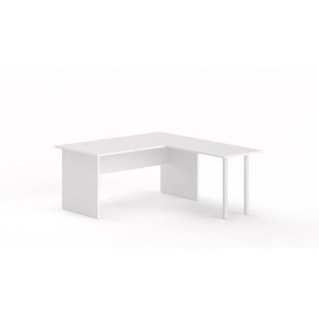 Mesa de oficina serie TONO T3 con ala en blanco