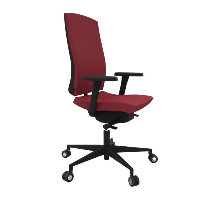 Silla ergonómica modelo Flexa uso 24 horas de Dileoffice con brazos regulables 4D negros