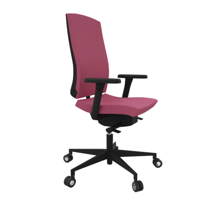 Silla ergonómica modelo Flexa uso 24 horas de Dileoffice con brazos regulables 4D negros