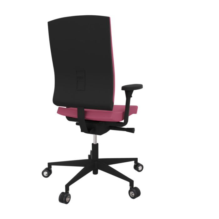 Silla ergonómica modelo Flexa uso 24 horas de Dileoffice con brazos regulables 4D negros