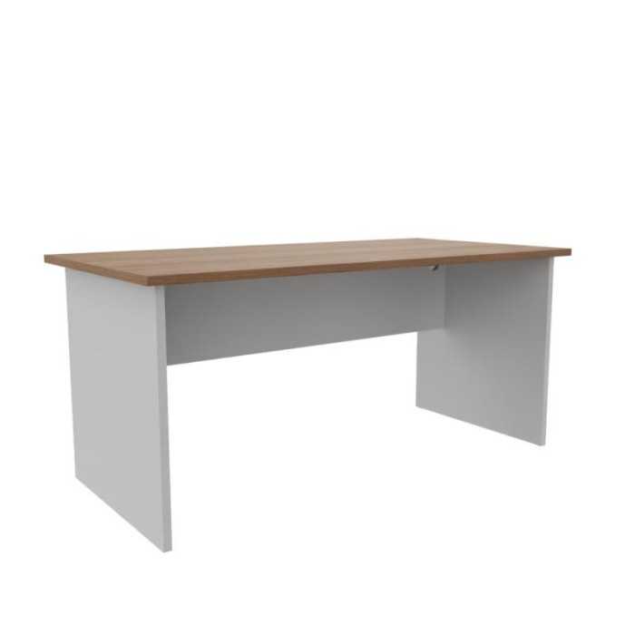 Mesa de oficina serie TONO T3, estructura y faldón en plata, varias medidas disponibles