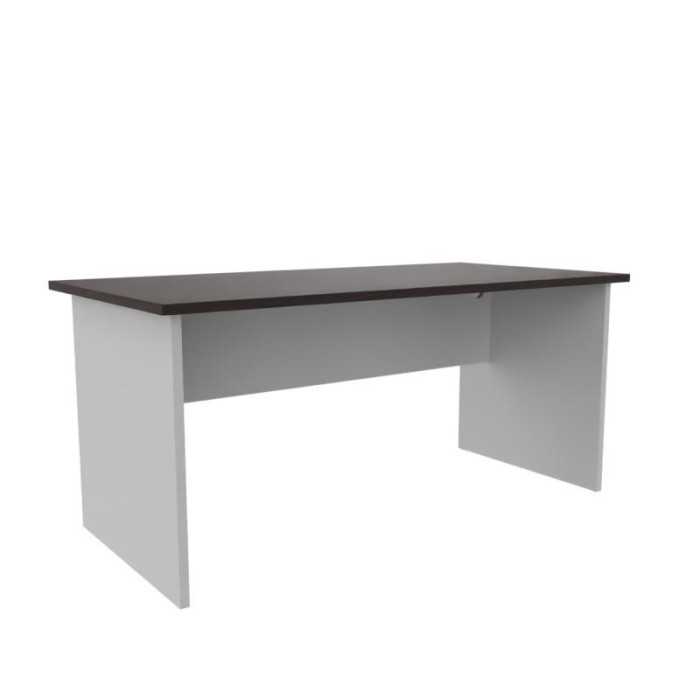 Mesa de oficina serie TONO T3, estructura y faldón en plata, varias medidas disponibles