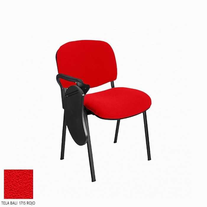 Silla confidente MOBY con pala abatible tapizada