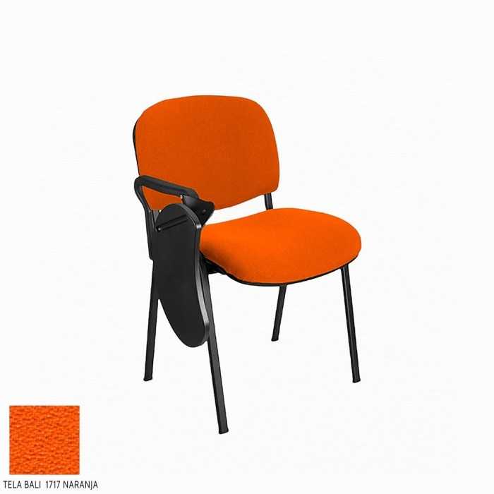 Silla confidente MOBY con pala abatible tapizada