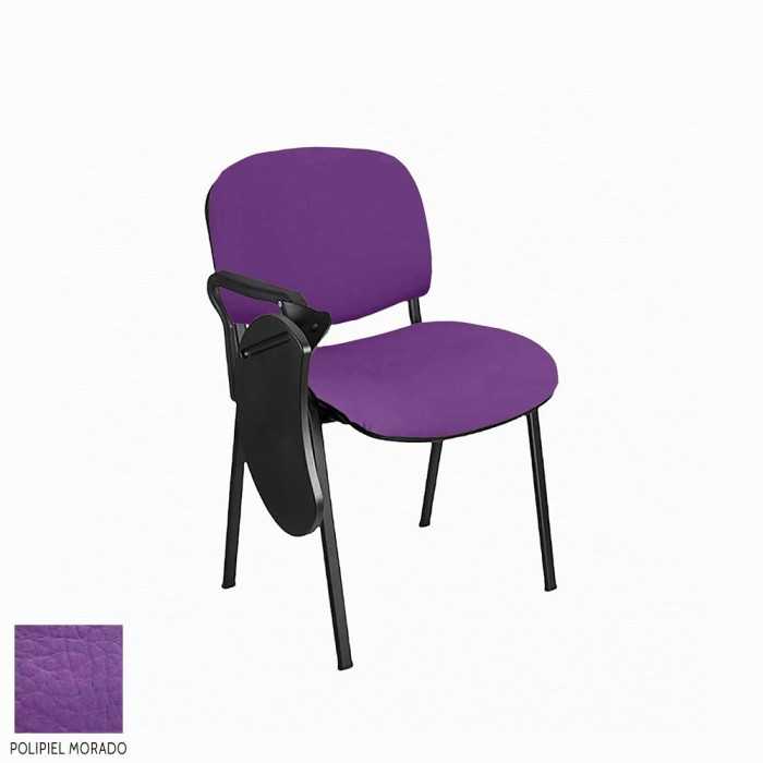Silla confidente MOBY con pala abatible tapizada
