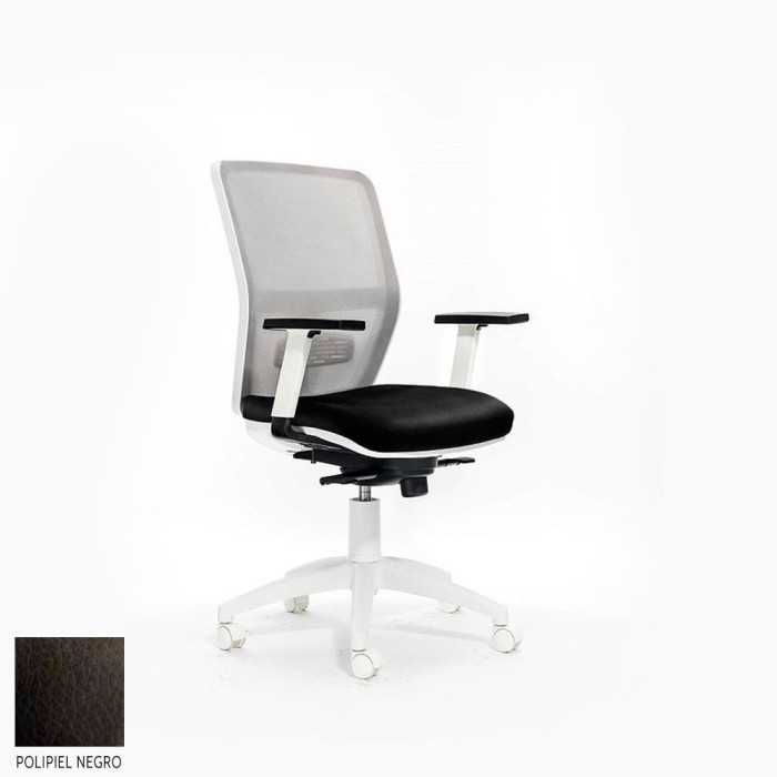 Silla de escritorio ergonómica HIMILCE blanca sin cabezal uso 8 horas