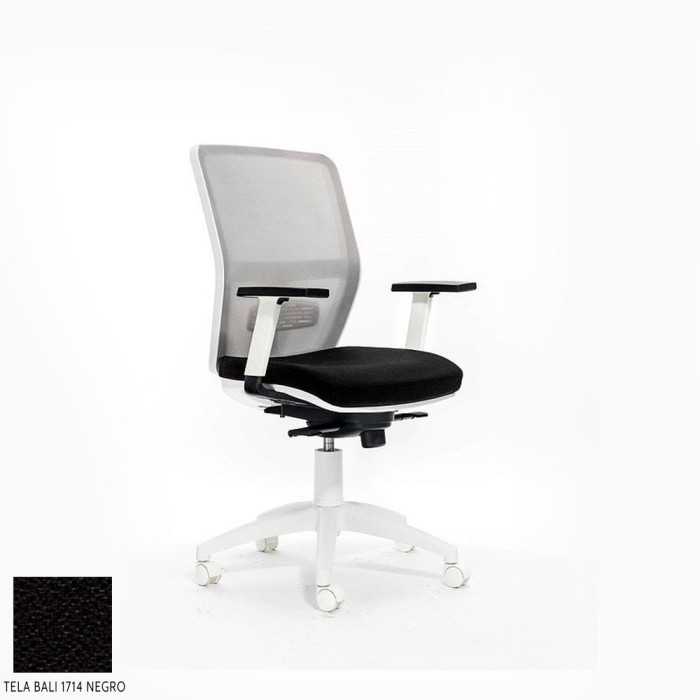 Silla de escritorio ergonómica HIMILCE blanca sin cabezal uso 8 horas
