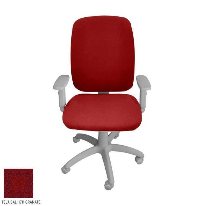 Silla de escritorio ergonómica Parigi Alta carcasa gris, uso 8 horas