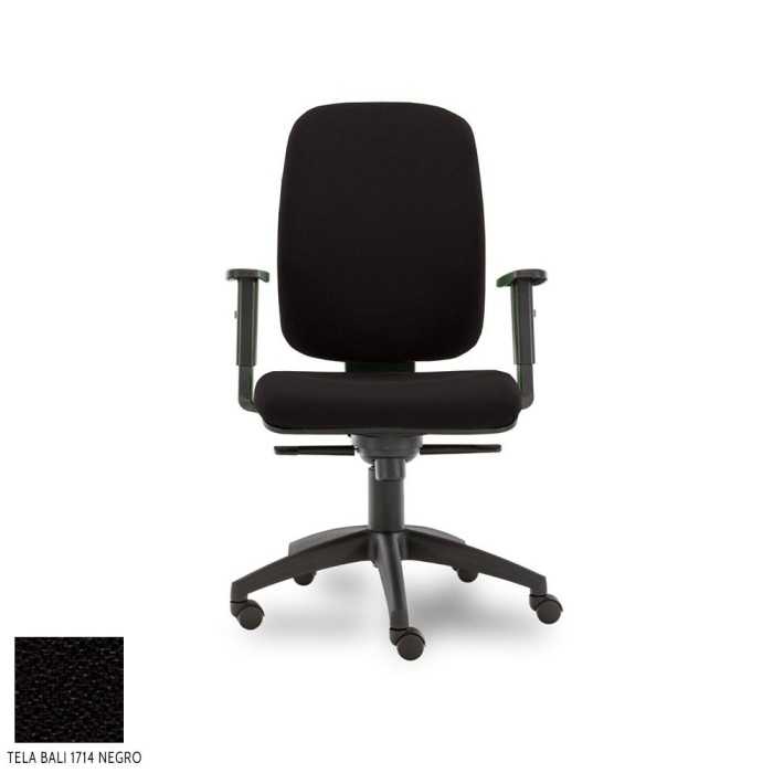 Silla de escritorio ergonómica Parigi Alta carcasa negra, uso 8 horas