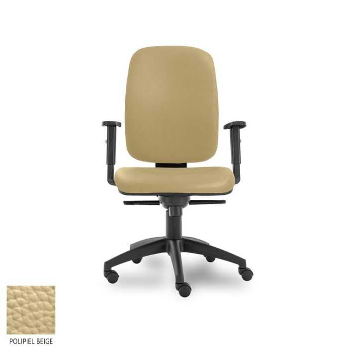 Silla de escritorio ergonómica Parigi Alta carcasa negra, uso 8 horas