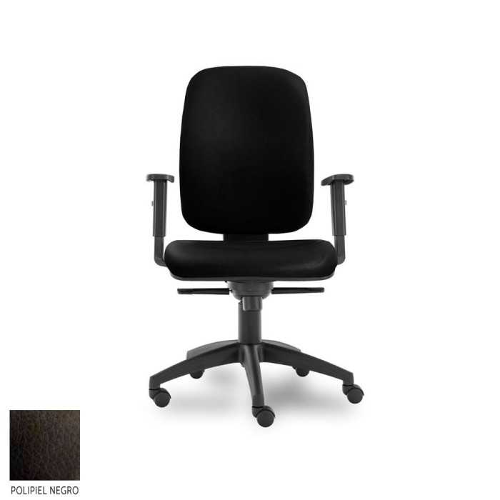 Silla de escritorio ergonómica Parigi Alta carcasa negra, uso 8 horas