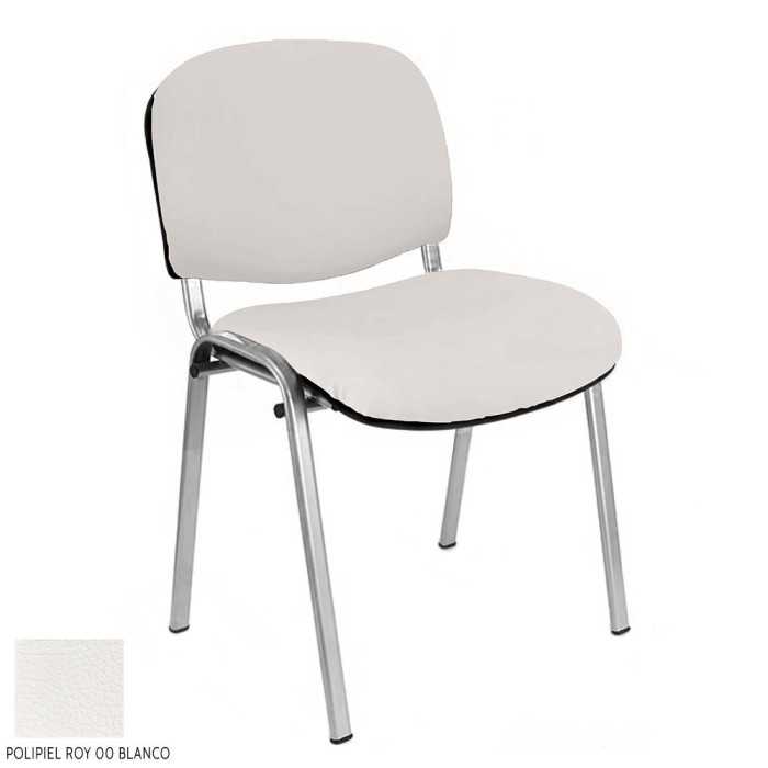 Silla confidente modelo FISSA de Vincolo, tapizada, calidad superior, estructura gris