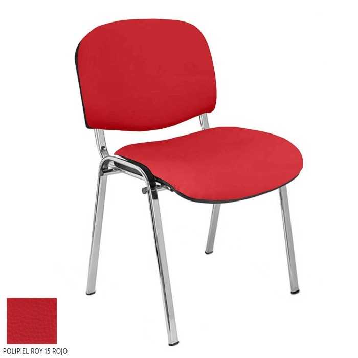 Silla confidente modelo FISSA de Vincolo, tapizada, calidad superior, estructura cromada