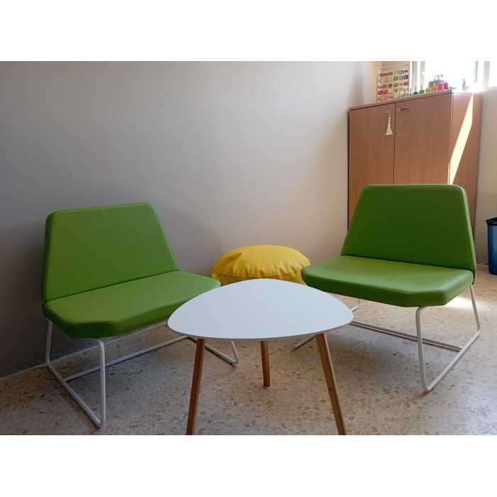 Silla para sala de espera CARINA, 1 plaza, gran acolchado, sin brazos