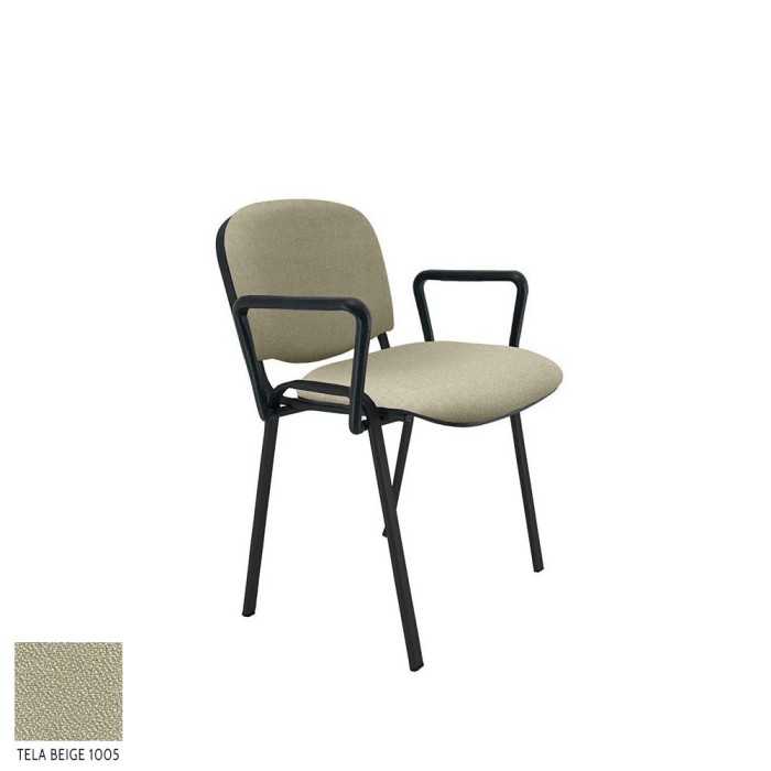 Silla confidente modelo FISSA de Vincolo, tapizada, calidad superior, con brazos