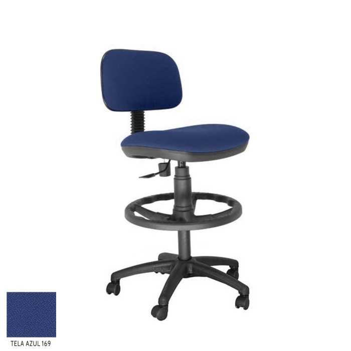 Taburete de oficina modelo SOFY de Vincolo, con ruedas, aro negro, giratorio