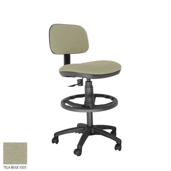 Taburete de oficina modelo SOFY de Vincolo, con ruedas, aro negro, giratorio