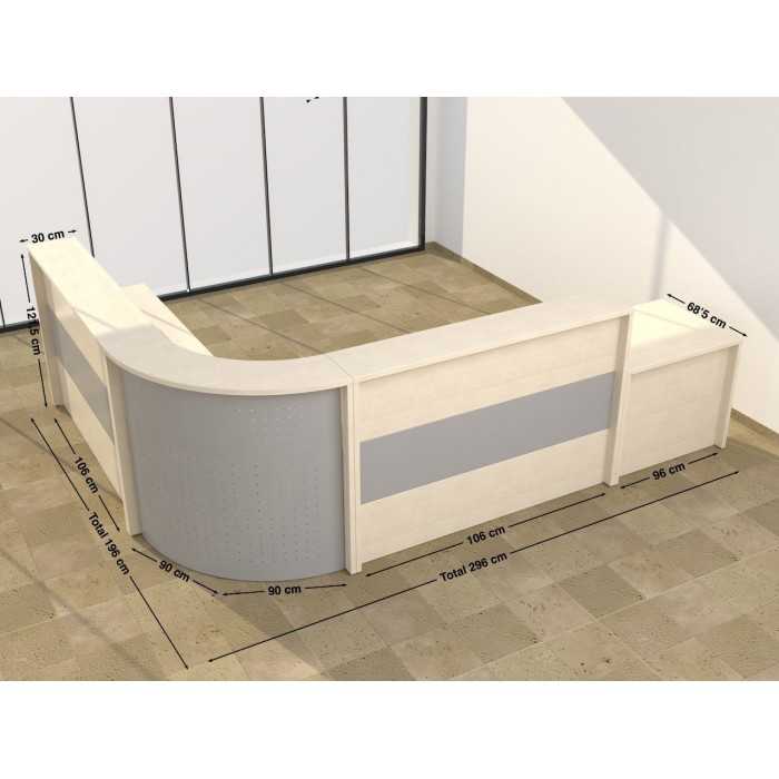 Mostrador de recepción curvo WORK 