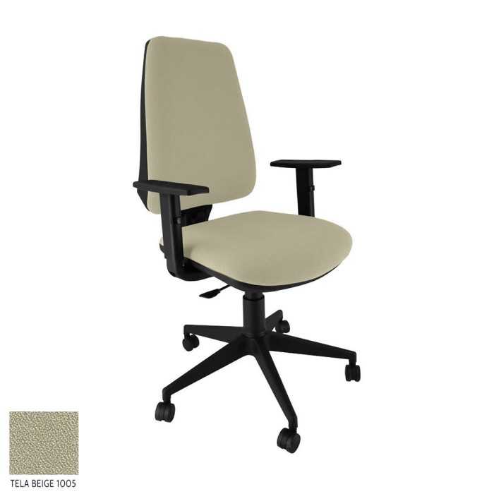 Silla ergonómica de oficina modelo EQUIS de Vincolo, con brazos, contacto permanente