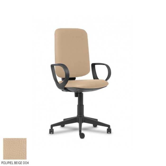 Silla ergonómica de oficina modelo Elina de Vincolo, contacto permanente, brazos fijos star