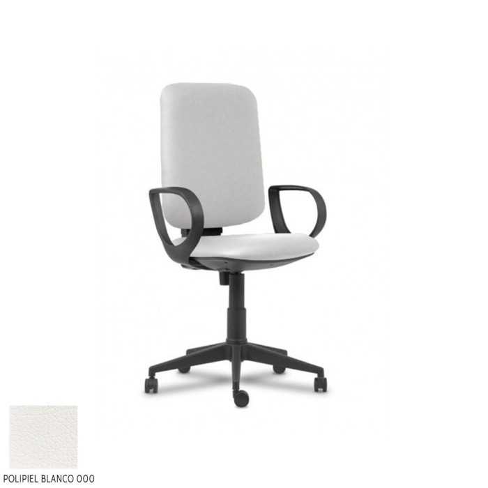 Silla ergonómica de oficina modelo Elina de Vincolo, contacto permanente, brazos fijos star