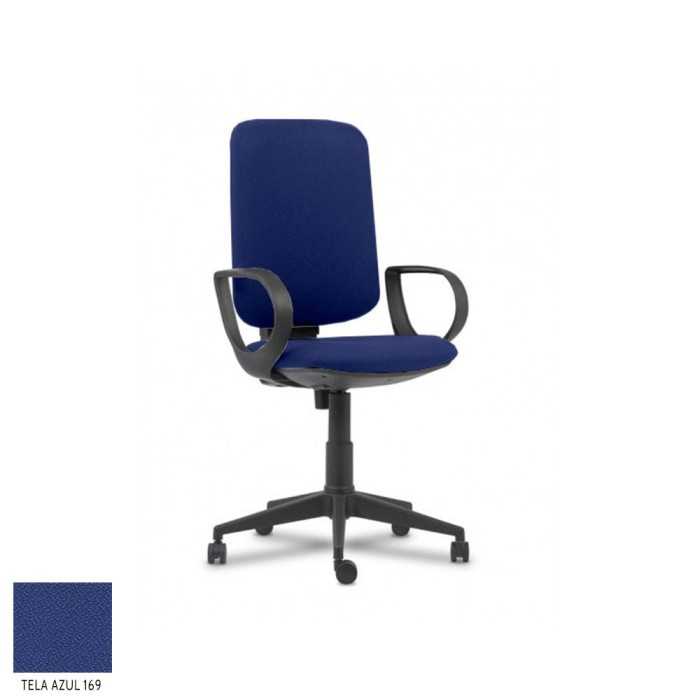 Silla ergonómica de oficina modelo Elina de Vincolo, contacto permanente, brazos fijos star
