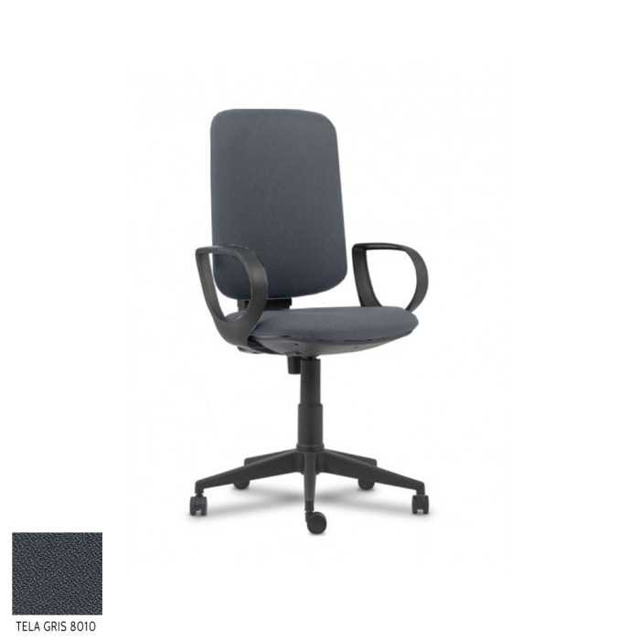Silla ergonómica de oficina modelo Elina de Vincolo, contacto permanente, brazos fijos star