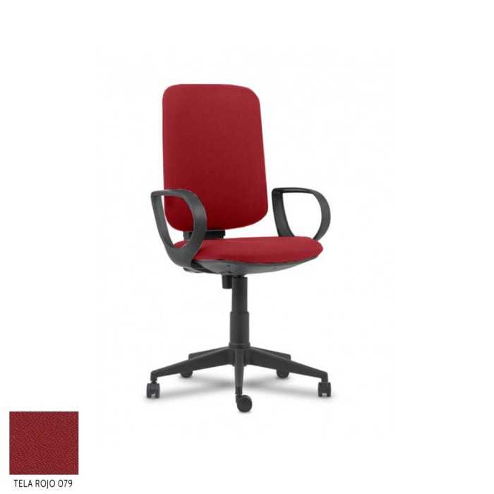 Silla ergonómica de oficina modelo Elina de Vincolo, contacto permanente, brazos fijos star